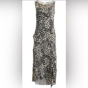 Topshop Black and White Printed Maxi Dress